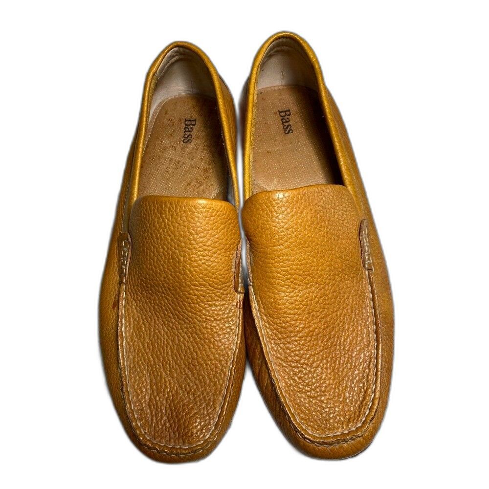 Bass Cristo Driving Loafer Men’s Size 11.5M. Leather Pebbled Finish